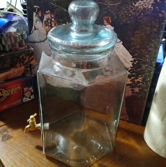 🇮🇹Italian Glass Beverage Dispenser w Lid. - Picture 5 of 12